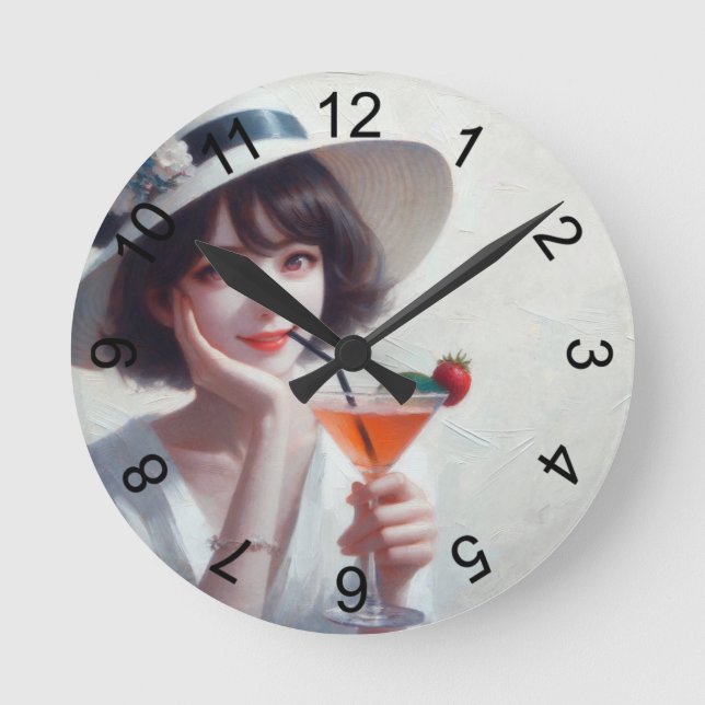 Relógio Redondo Aqui está você! (Frente)