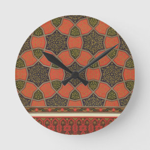 Relógio Redondo Arabic decorative designs, from 'Arab Art as Seen