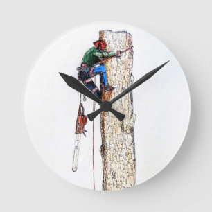 Relógio Redondo Arborist do cirurgião de árvore