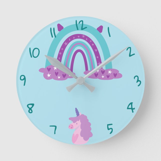 Relógio Redondo Arco-íris (Frente)