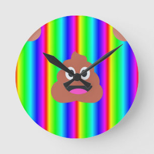 Relógio Redondo arco-íris emoji