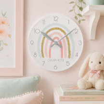 Arco-íris Pastel Personalizado com Brilho Dourado