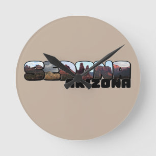 Relógio Redondo Arizona Sedona - Letra Grande - Modo Montanho