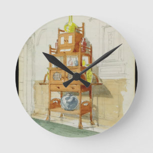 Relógio Redondo Armário da exposição, c.1860s-70s (w/c & lápis