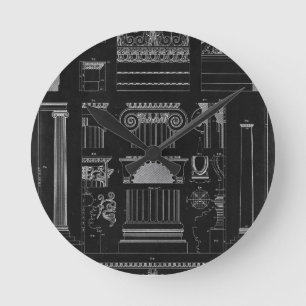 Relógio Redondo Arquitetura gráfica IV