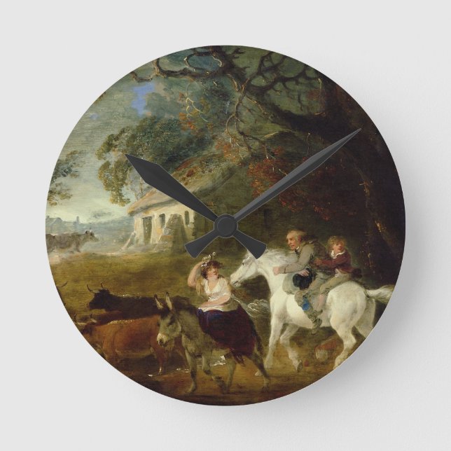 Relógio Redondo Arredondando antes da Tempestade, 1805 (óleo no pa (Frente)
