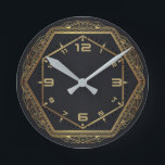 Relógio Redondo Art Deco<br><div class="desc">Excelente e design de alta qualidade. Você vai adorar como os outros. Esteja livre para usar este design para qualquer outro produto que você quiser ou para alterar e adicionar seu texto. Obrigado.</div>