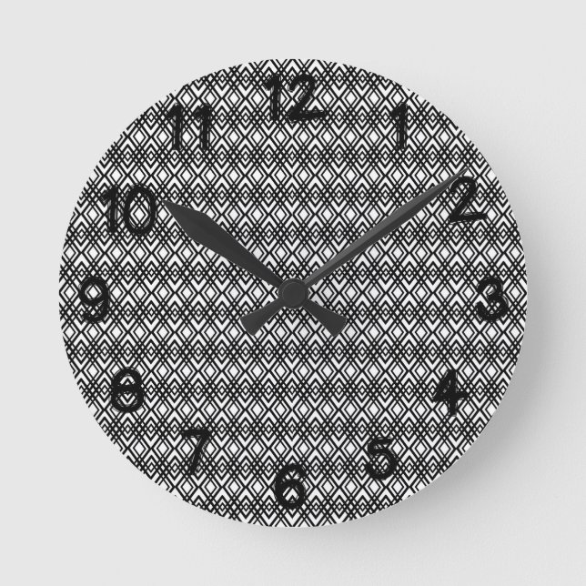 Relógio Redondo Art Deco Diamantes (Frente)