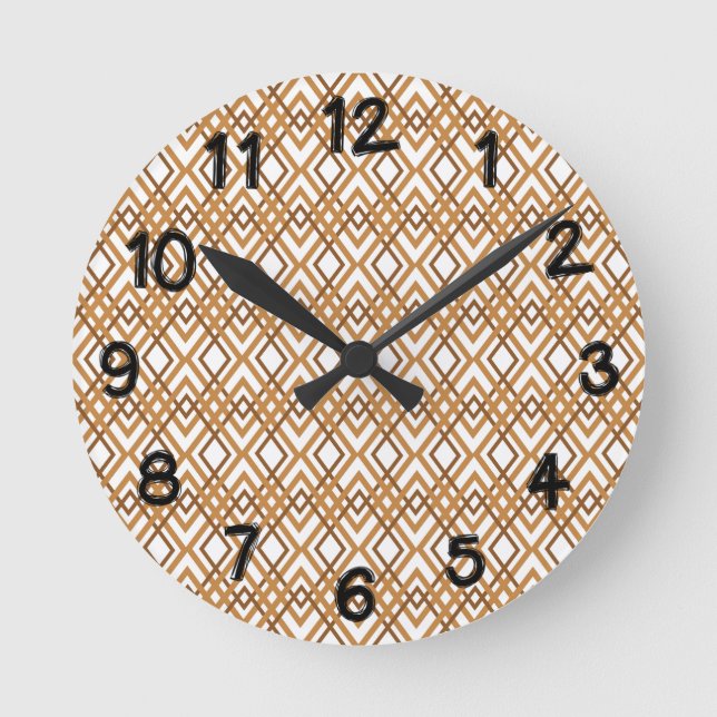 Relógio Redondo Art Deco Diamantes (Frente)