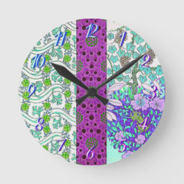 Relógio Redondo Art nouveau Grapevine florescente