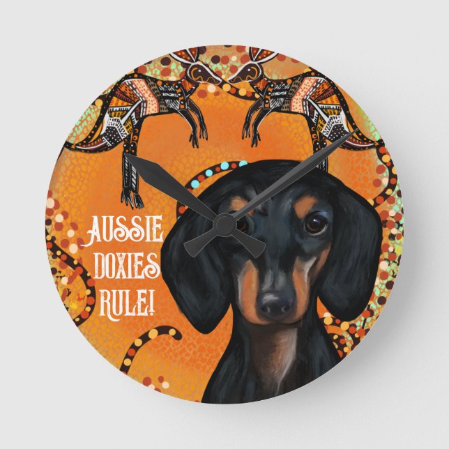 RELÓGIO REDONDO ARTE AUSTRÁLIA                   (Frente)