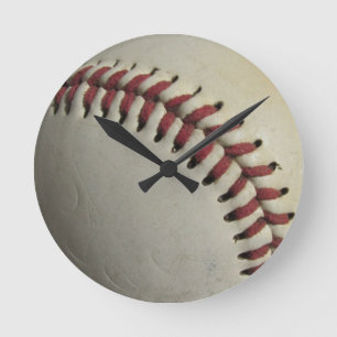 Relógio Redondo Arte do treinador de campo da bola de beisebol da