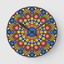 Arte Fractal Floral Dotada Retro Mandala