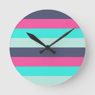 Relógio Redondo Arte impressionante das combinações de cor &