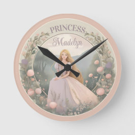 Relógio Redondo Arte para Berçário da Princesa Encantada