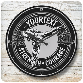 Relógio Redondo Artes Marciais Personalizadas JUDO Japão Combate E