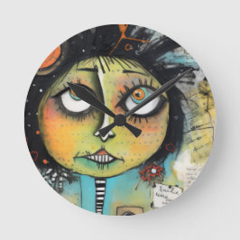 Relógio Redondo ArtLady 19 Encantada e angustiada