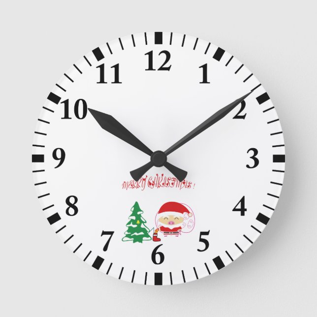 Relógio Redondo árvore de Natal (Frente)