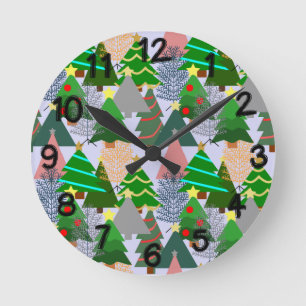 Relógio Redondo Árvore de Natal!