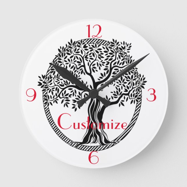 Relógio Redondo Árvore de vida Troço_Cove (Frente)