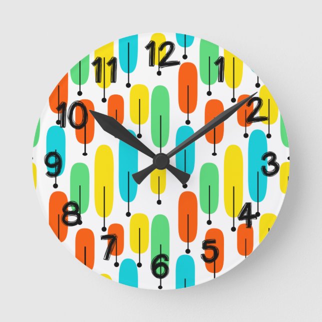 Relógio Redondo Árvores Atômicas (Frente)