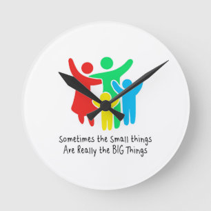 Relógio Redondo As coisas pequenas são realmente as coisas grande