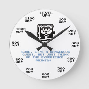 Relógio Redondo "Ascendente nivelado! "pulso de disparo retro do