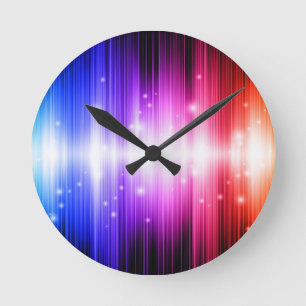 Relógio Redondo ataque louco da cor da aura