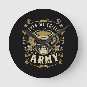 Relógio Redondo Até Meu Café É Mais Forte Que o Exército