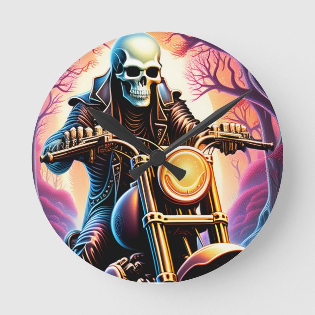 Relógio Redondo Atravessando as ramificações intertecedoras (Frente)