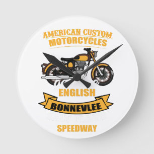 Relógio Redondo Autoestrada Personalizada Americana Bonneville Spe
