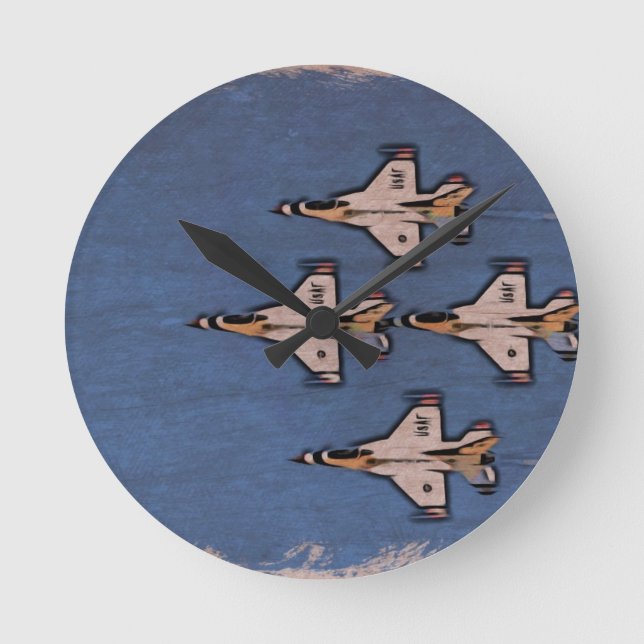 Relógio Redondo Aviões a jato (Frente)