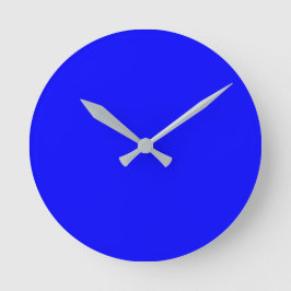 Relógio Redondo Azul simples personalizável - acrílico redondo de 