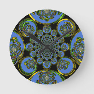 Relógio Redondo Azul Vintage