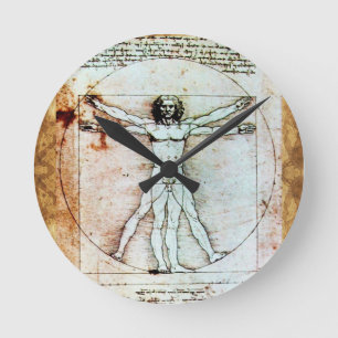 Relógio Redondo Bacia antiga do VITRUVIAN MAN