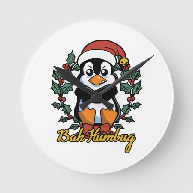 Relógio Redondo Bah Humbug (Frente)