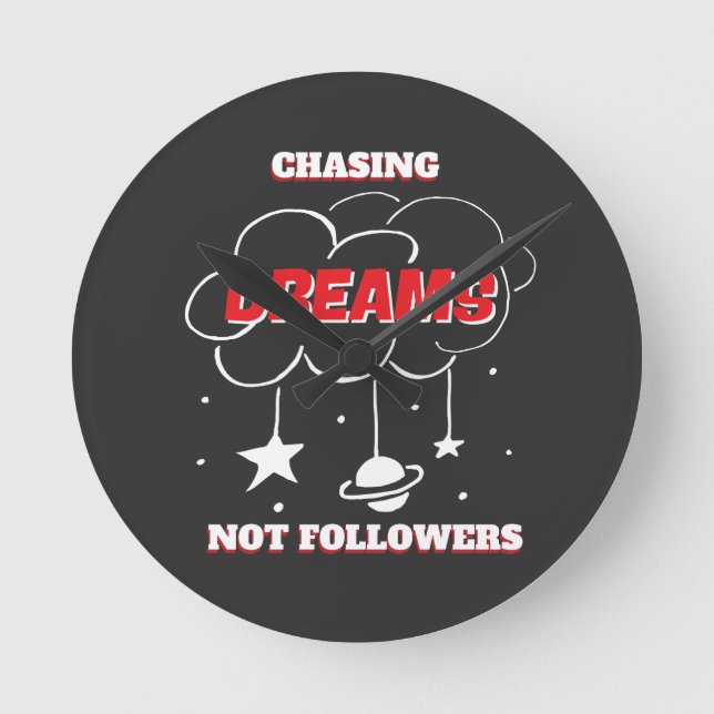 RELÓGIO REDONDO BAIXANDO SONHOS NÃO FLORES NOVOS MELHORES (Frente)