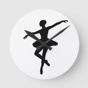Relógio Redondo Ballerina branca branca branca Balé simples