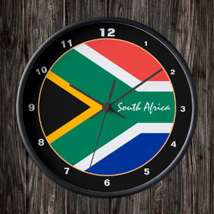 Relógio Redondo Bandeira Africana Patriótica, Lar da África do Sul