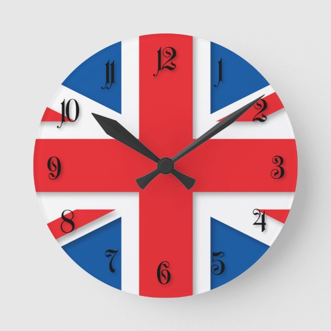 Relógio Redondo Bandeira BRITÂNICA (Frente)