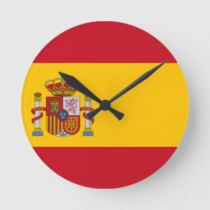 Relógio Redondo Bandeira da Espanha - Bandera de España - Bandeir