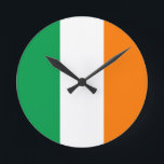 Relógio Redondo Bandeira da Irlanda<br><div class="desc">Bandeira da Irlanda</div>