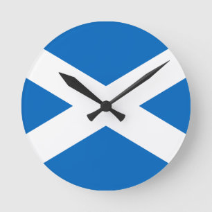 Relógio Redondo Bandeira da Scotland Wall Clock