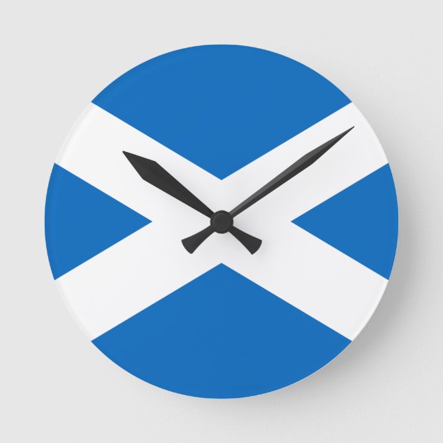 Relógio Redondo Bandeira da Scotland Wall Clock (Frente)