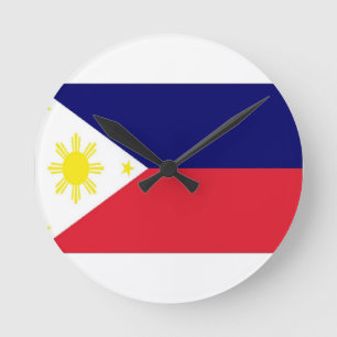 Relógio Redondo Bandeira das Filipinas