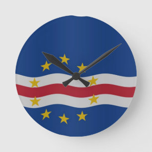 Relógio Redondo Bandeira de Cabo Verde