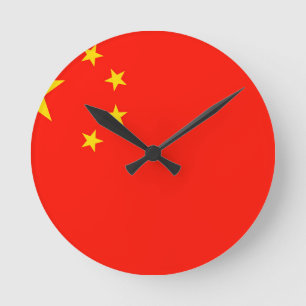 Relógio Redondo Bandeira de China - de alta qualidade