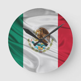 Relógio Redondo Bandeira de México