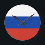 Relógio Redondo Bandeira de Rússia - ФлагРоссии - Триколор<br><div class="desc">Bandeira de Rússia - ФлагРоссии - Триколор Trikolor</div>