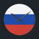 Relógio Redondo Bandeira de Rússia - ФлагРоссии - Триколор<br><div class="desc">Bandeira de Rússia - ФлагРоссии - Триколор Trikolor</div>